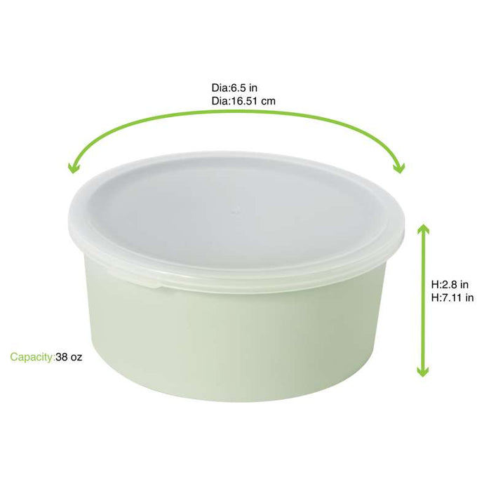 Bol Phoenix en plastique RPET réemployable vert d'eau  H70mm 1 110ml-24Pcs
