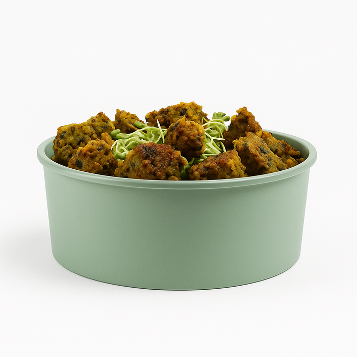 Bol Phoenix en plastique RPET réemployable vert d'eau  H77mm 1500ml-24Pcs