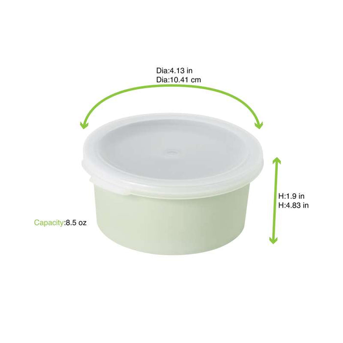 Bol Phoenix en plastique RPET réemployable vert d'eau  H48mm 250ml-24Pcs