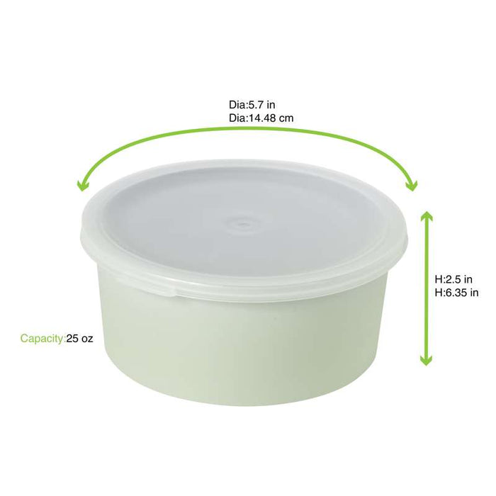 Bol Phoenix en plastique RPET réemployable vert d'eau  H64mm 750ml-24Pcs