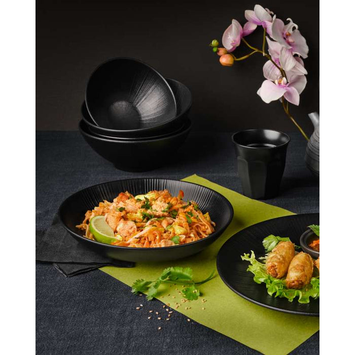 Black Phoenix assiette noire ré-employable  H30mm-12Pcs