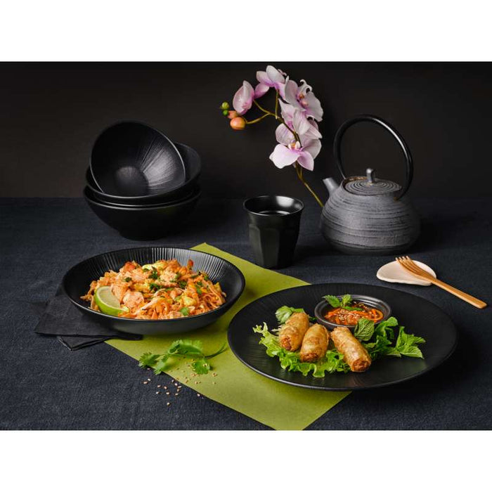 Black Phoenix assiette noire ré-employable  H30mm-12Pcs
