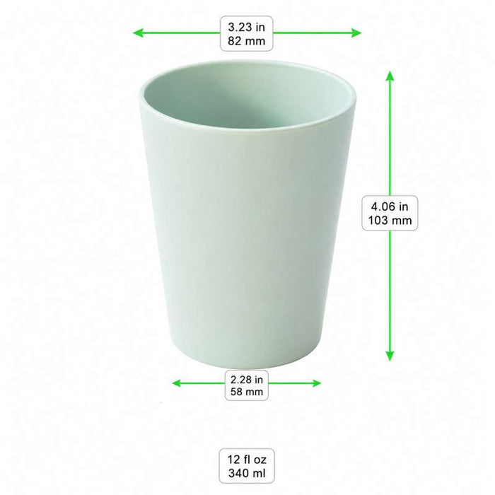 Gobelet réemployable vert d'eau en RPET "Phoenix" Ø82mm H103mm 340ml - 48Pcs