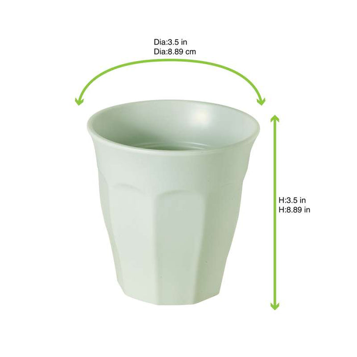 Gobelet Phoenix en plastique RPET réemployable vert d'eau   H89mm 200ml-48Pcs