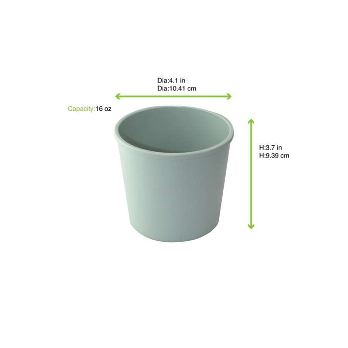 Phoenix Pot à soupe vert d'eau ré-employable  H95mm 500ml-24Pcs