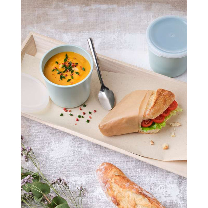 Phoenix Pot à soupe vert d'eau ré-employable  H95mm 500ml-24Pcs