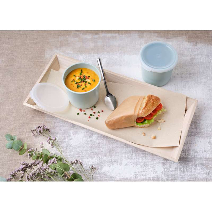 Phoenix Pot à soupe vert d'eau ré-employable  H95mm 500ml-24Pcs