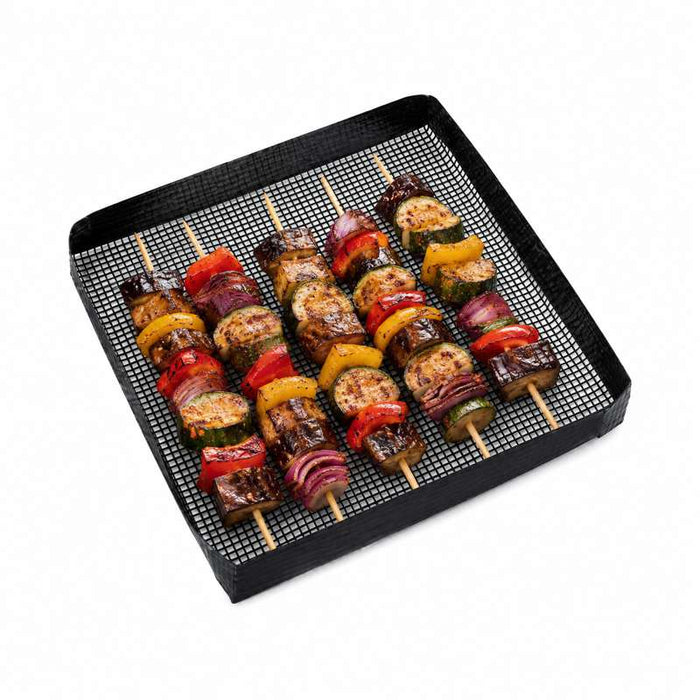 Plaque grillagée à rebords pour barbecue 279x279mm H30mm - 2Pcs