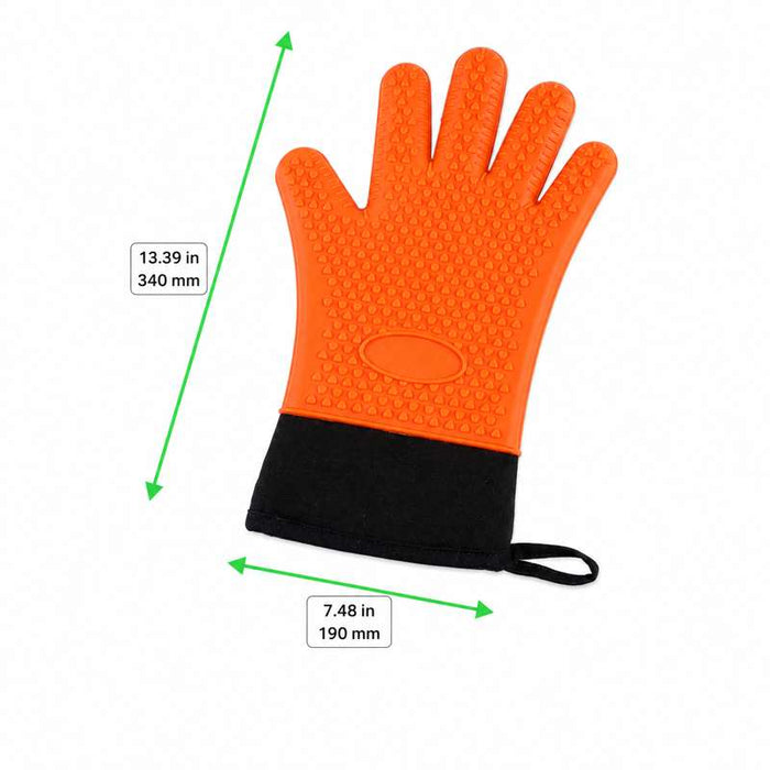 Gants de four en silicone orange 340x190mm - 2Pcs