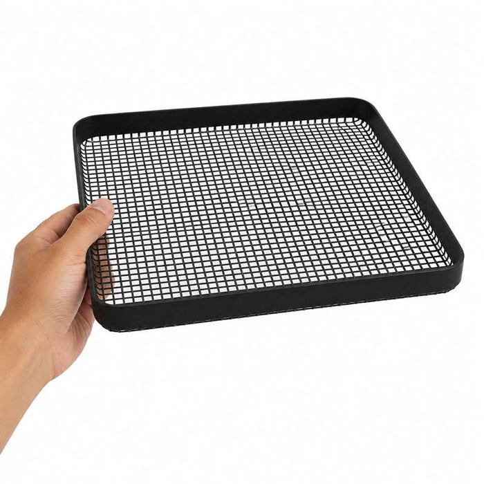 Tapis de cuisson grillagé à bordure pour barbecue 279x279mm H13mm - 2Pcs