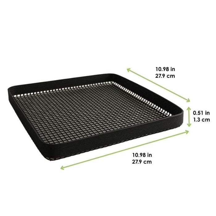 Tapis de cuisson grillagé à bordure pour barbecue 279x279mm H13mm - 2Pcs