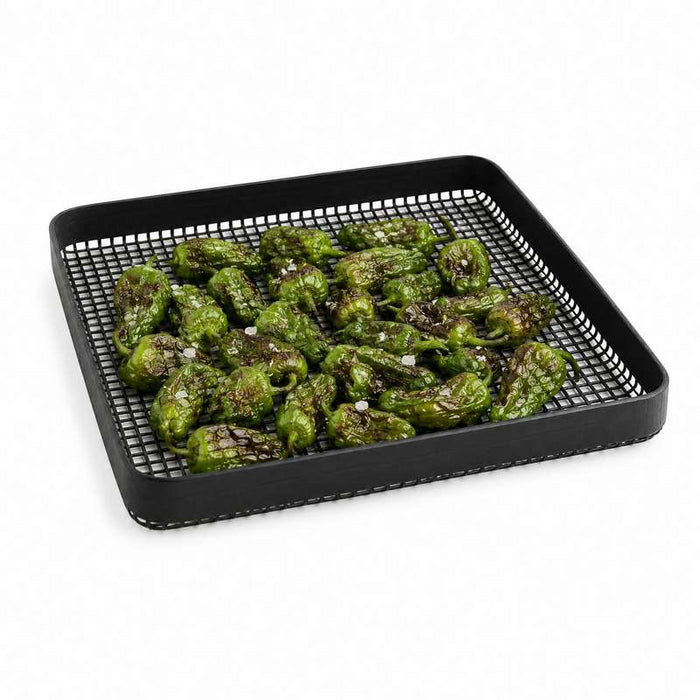 Tapis de cuisson grillagé à bordure pour barbecue 279x279mm H13mm - 2Pcs
