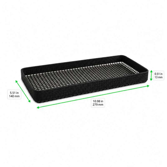 Tapis grille de barbecue à rebord 279x140mm H13mm - 2Pcs