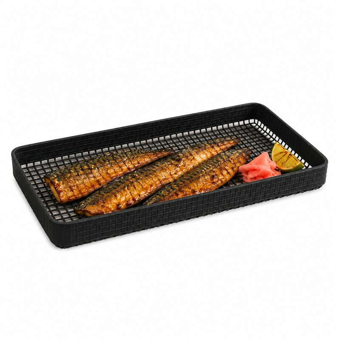 Tapis grille de barbecue à rebord 279x140mm H13mm - 2Pcs