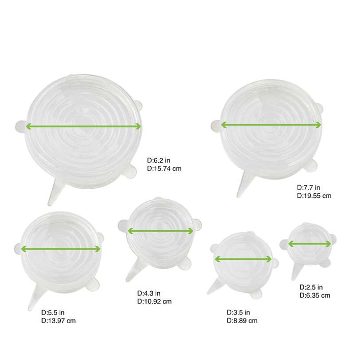 Set de 6 couvercles réutilisable en silicone   H30mm-10Pcs