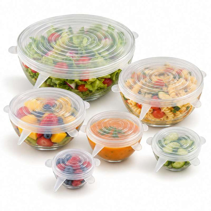 Set de 6 couvercles réutilisable en silicone   H30mm-10Pcs