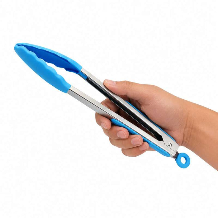 Pince de cuisine inox à embouts silicone  - 5Pcs