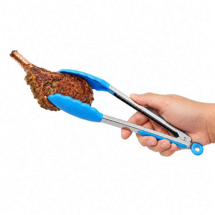 Pince de cuisine inox à embouts silicone  - 5Pcs