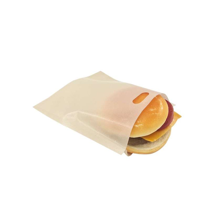 Sachet grille-pain réutilisable marron clair 160x180mm - 10Pcs
