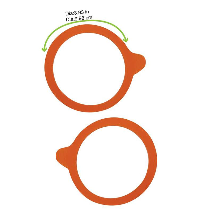 Joint orange de conservation hermétique pour bocal Weck - 10Pcs