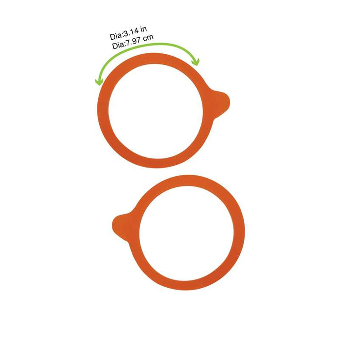 Joint orange de conservation pour bocal Weck 80mm - 10Pcs