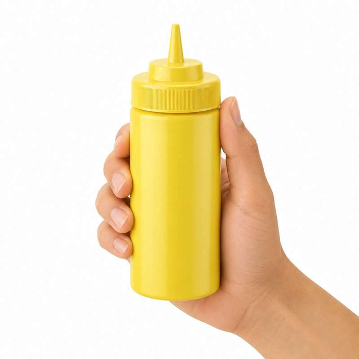Flacon verseur souple jaune 1 embout H185mm 230ml - 6Pcs