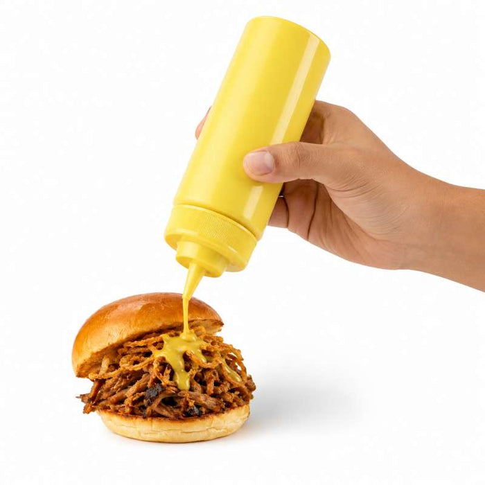Flacon verseur souple jaune 1 embout H185mm 230ml - 6Pcs