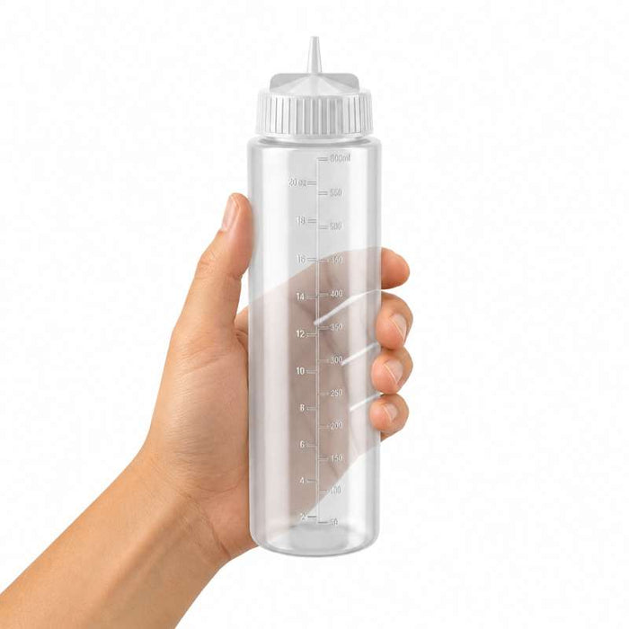 Squeezer souple transparent 1 embout Ø45mm H185mm 230ml - 6Pcs