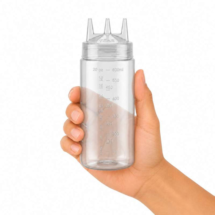 Squeezer souple transparent 3 embouts H185mm 230ml - 6Pcs
