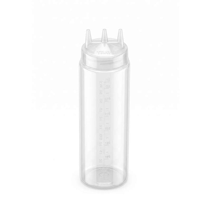 Flacon souple transparent 3 embouts H195mm 420ml - 6Pcs