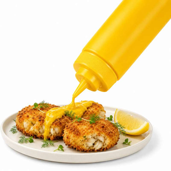 Flacon souple jaune à 1 embout sans BPA H195mm 350ml - 6Pcs