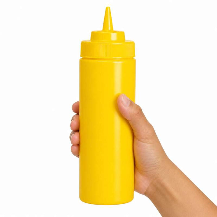 Squeezer souple jaune 1 embout H260mm 630ml - 6Pcs