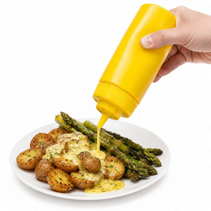Squeezer souple jaune 1 embout H260mm 630ml - 6Pcs