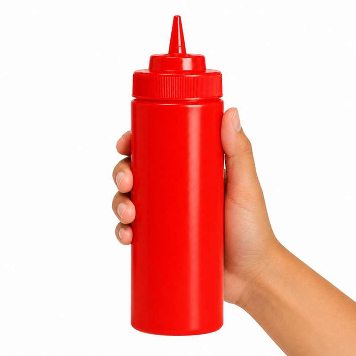 Flacon souple rouge 1 embout H260mm 630ml - 6Pcs