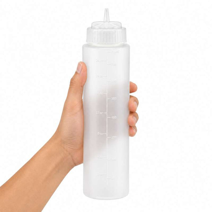 Squeezer souple transparent 1 embout H260mm 630ml - 6Pcs