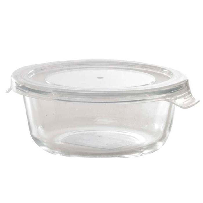 Combo Bol CookShow en verre compartimenté+Couv PP    H60mm 390ml-36Pcs