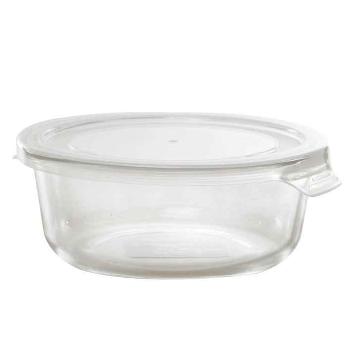 Combo Bol CookShow en verre compartimenté+Couv PP    H67mm 640ml-24Pcs