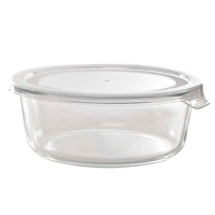 Combo Bol CookShow en verre compartimenté+Couv PP    H74mm 950ml-18Pcs