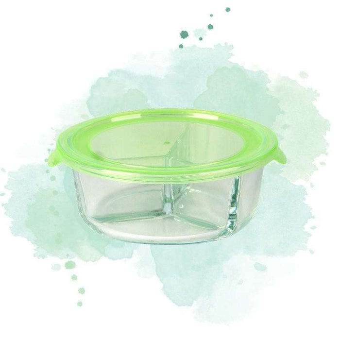 Combo Bol CookShow en verre compartimenté+Couv PP    H66mm 930ml-18Pcs
