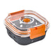 Boite carre en verre+couv transp.+protection silicone  132x132mm H53mm 510ml-24Pcs