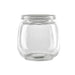 Bocal en verre sphérique avec couvercle plastique PP à clipser  H87mm 300ml - 60Pcs