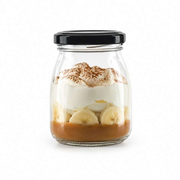 Pot en verre à couvercle métal noir à visser Ø60mm H91mm 200ml - 30Pcs