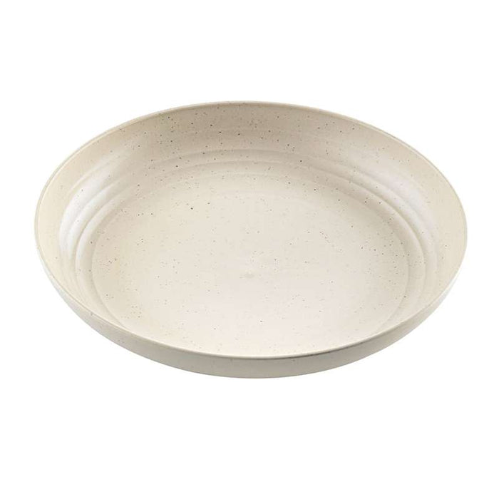 HUSKLY Assiette réemployable composite beige  H30mm-96Pcs
