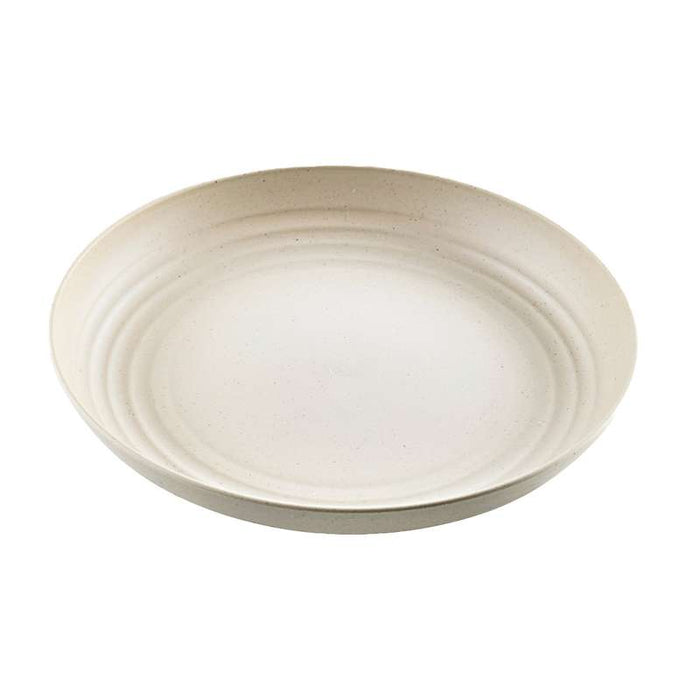 Assiette "Huskly" ronde beige réemployable en composite Ø220mm - 48Pcs