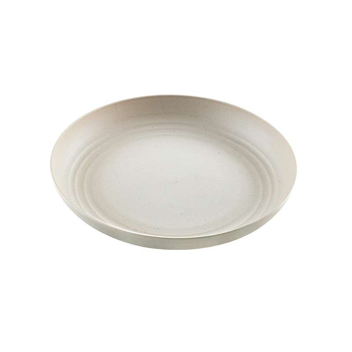 Assiette ronde réemployable "Huskly" beige en composite Ø250mm - 48Pcs
