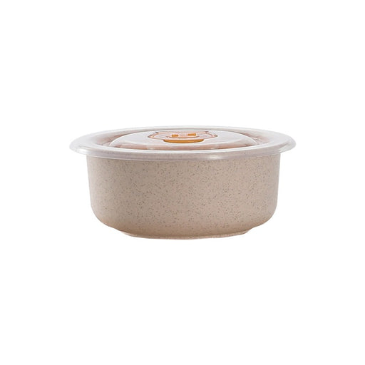 Bol réutilisable en composite beige avec couvercle en plastique PP  H58mm 300ml-40Pcs
