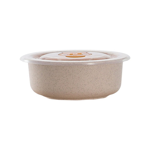 Bol réutilisable en composite beige avec couvercle en plastique PP  H65mm 500ml - 30Pcs