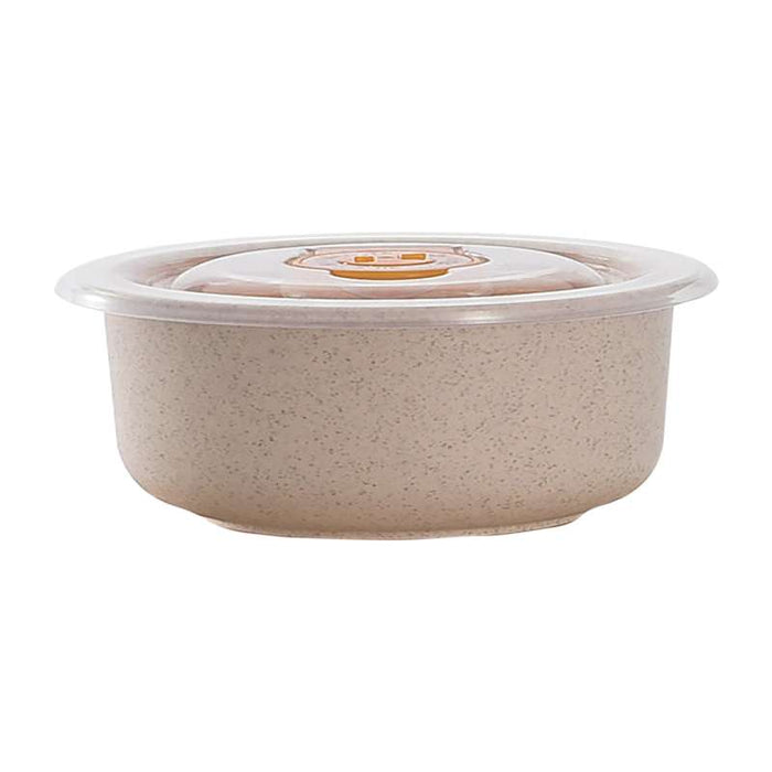 Bol réutilisable en composite beige avec couvercle en plastique PP  H75mm 900ml-20Pcs
