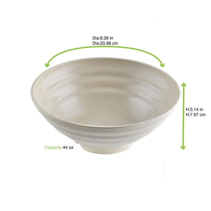 Bol réemployable composite beige  H80mm 1300ml-48Pcs