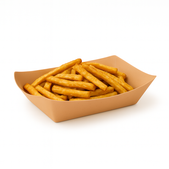 Barquette Bateau kraft réutilisable 218x155mm H40mm-10Pcs